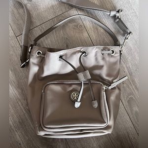 Authentic Tory Burch nylon bucket bag